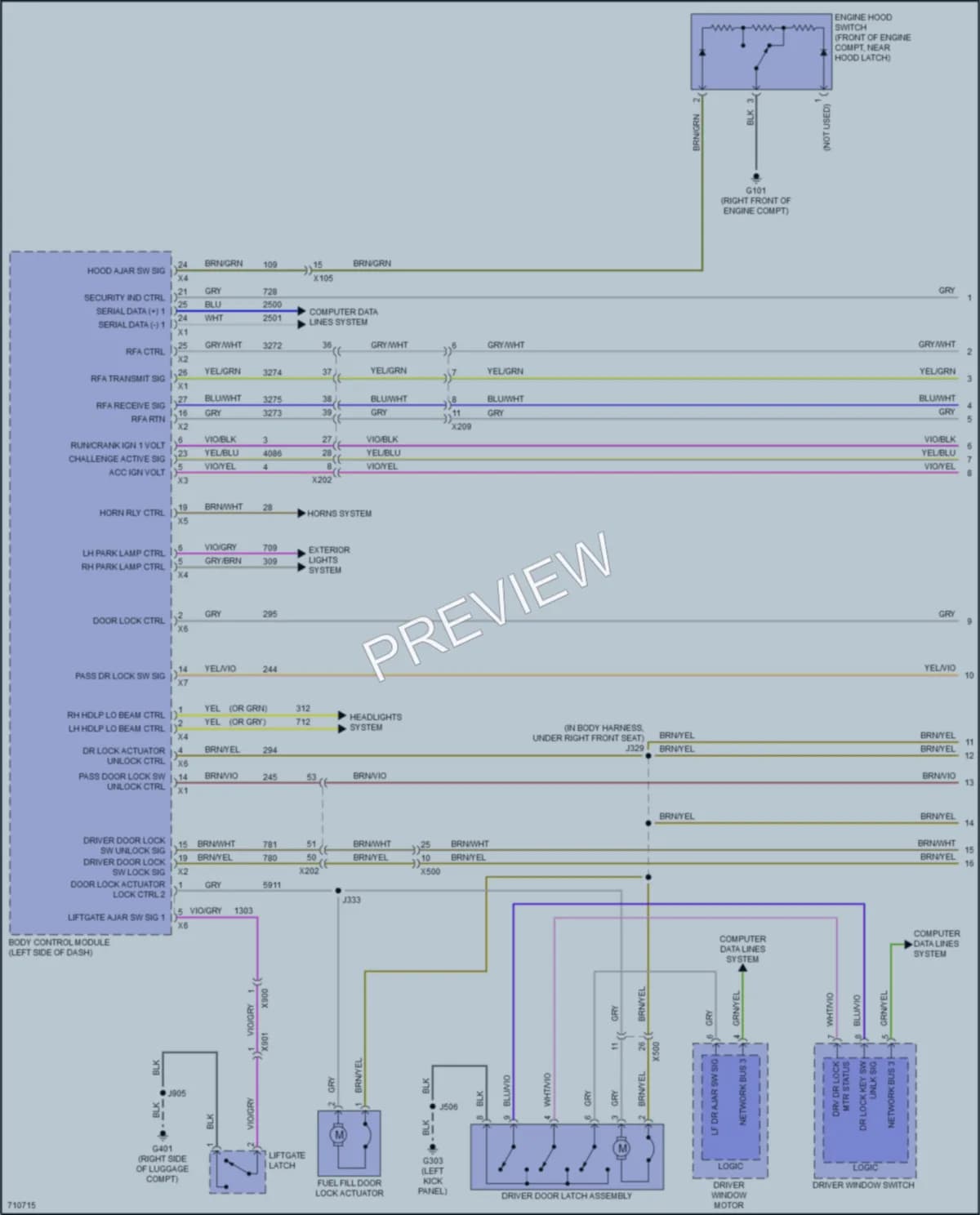 2020 Chevrolet Trax Power Door Locks wiring diagram preview