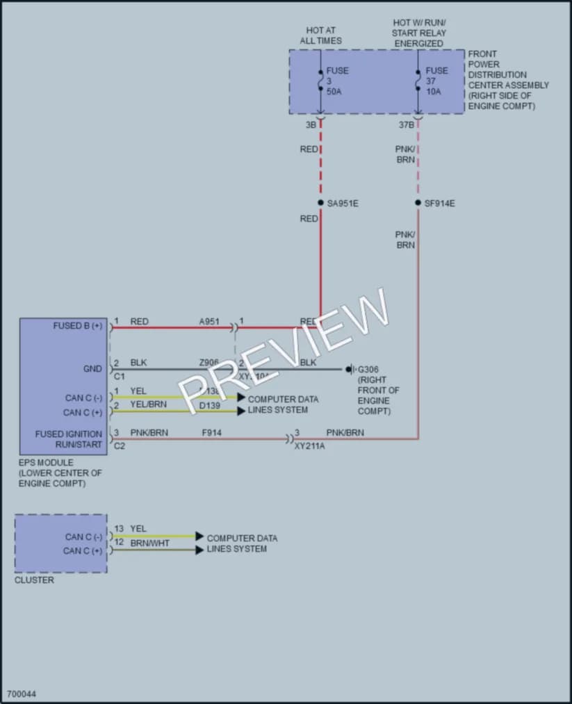 2020 Chrysler 300 Electronic Power Steering wiring diagram preview