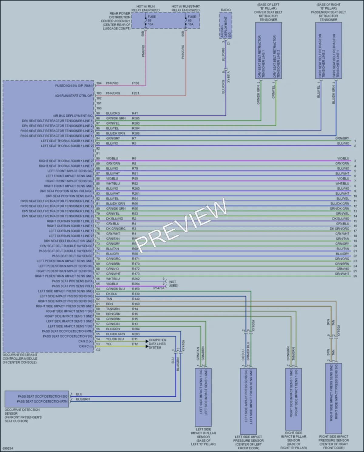 2020 Chrysler 300 Supplemental Restraints wiring diagram preview