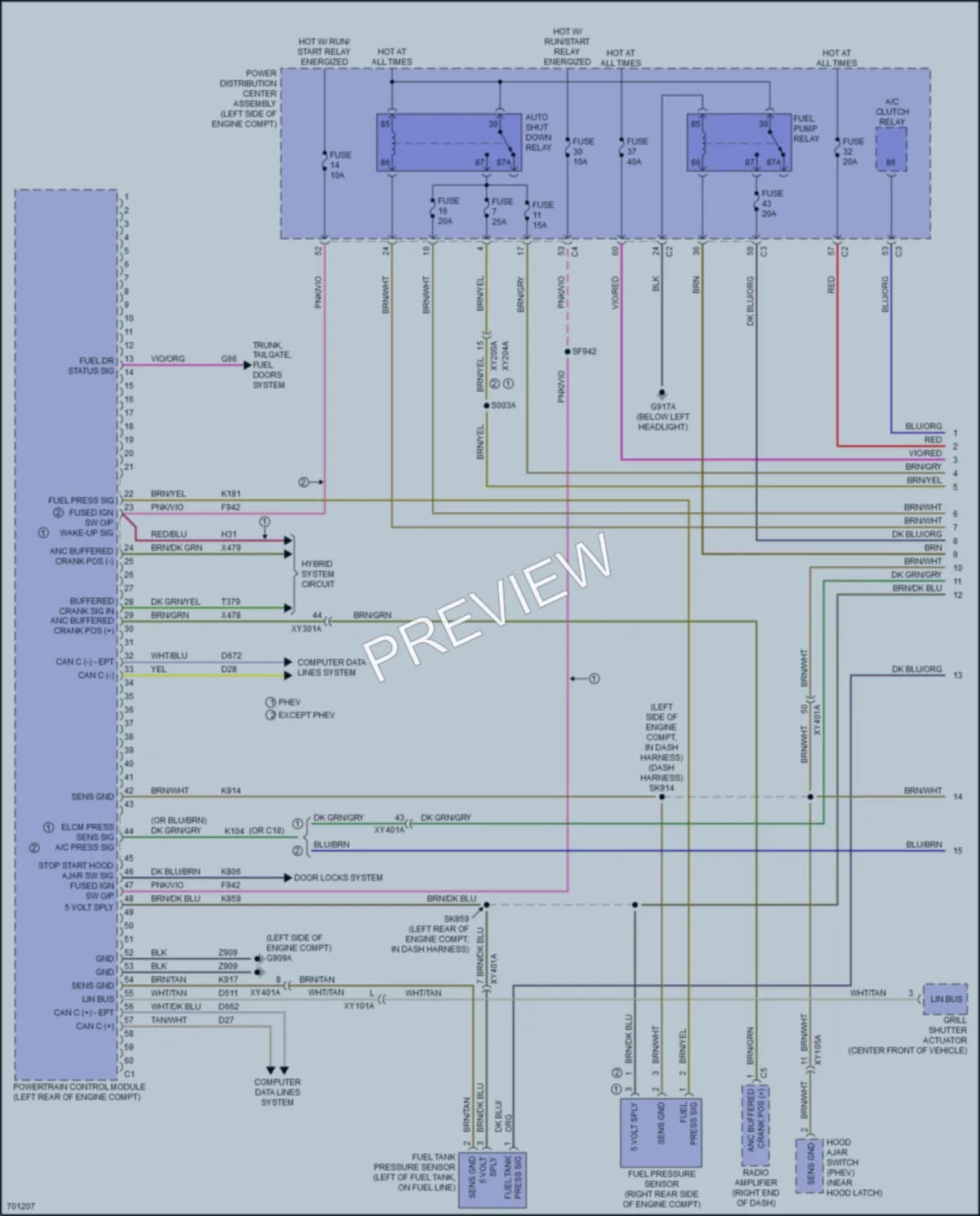 2020 Chrysler PacificaHybrid Engine Performance wiring diagram preview