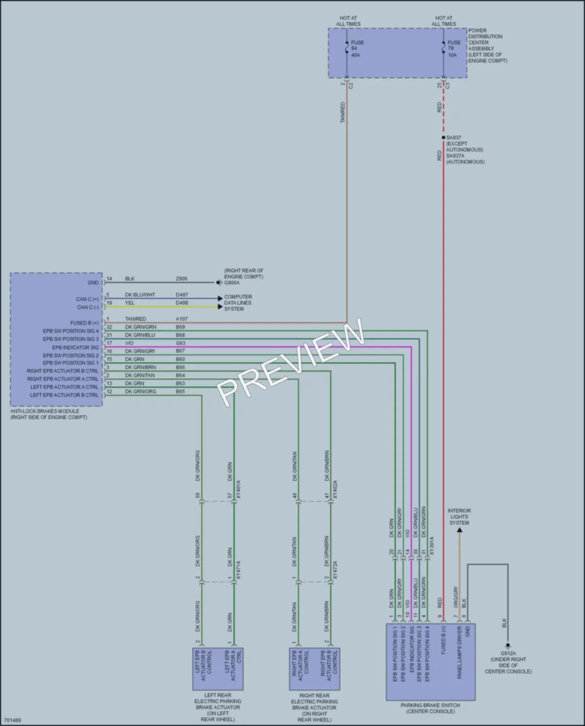 2020 Chrysler PacificaHybrid Shift Interlock wiring diagram preview