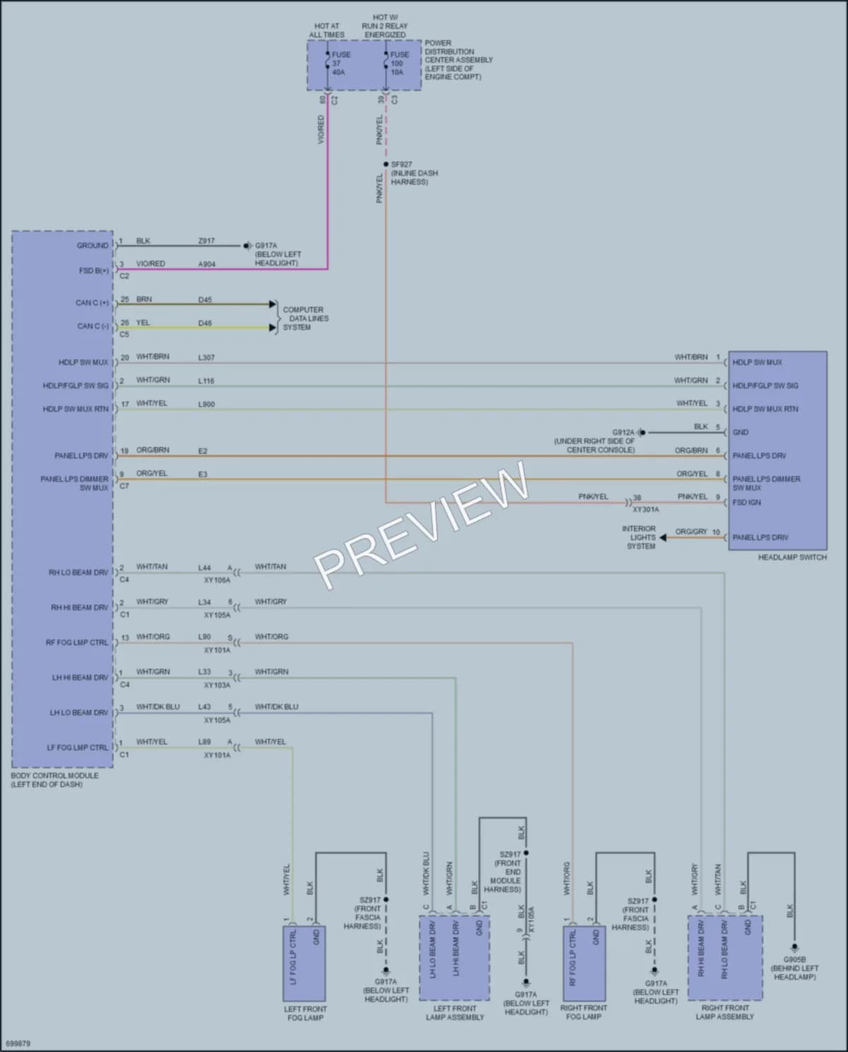 2020 Chrysler PacificaNew Headlights wiring diagram preview
