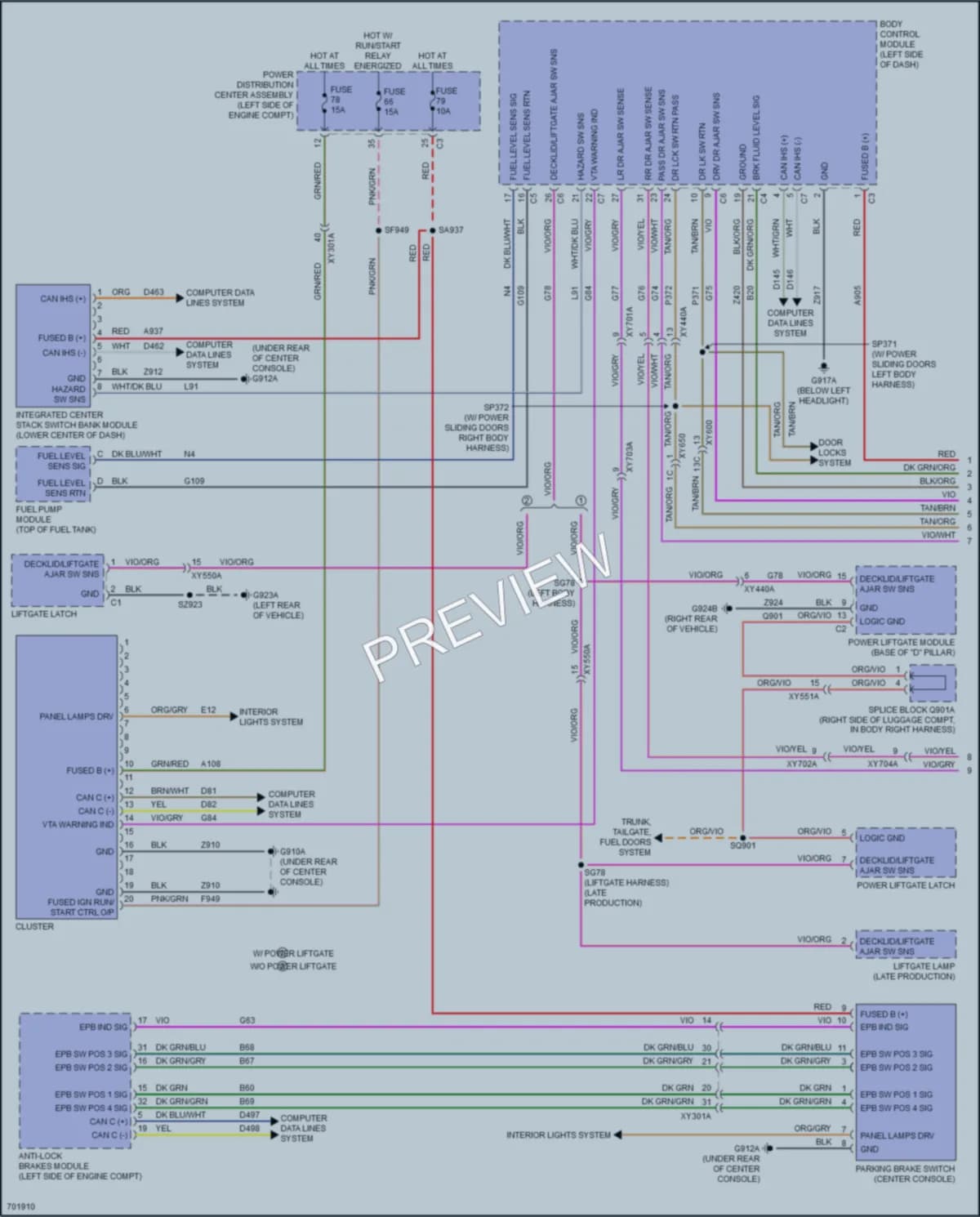 2020 Chrysler PacificaNew Instrument Cluster wiring diagram preview