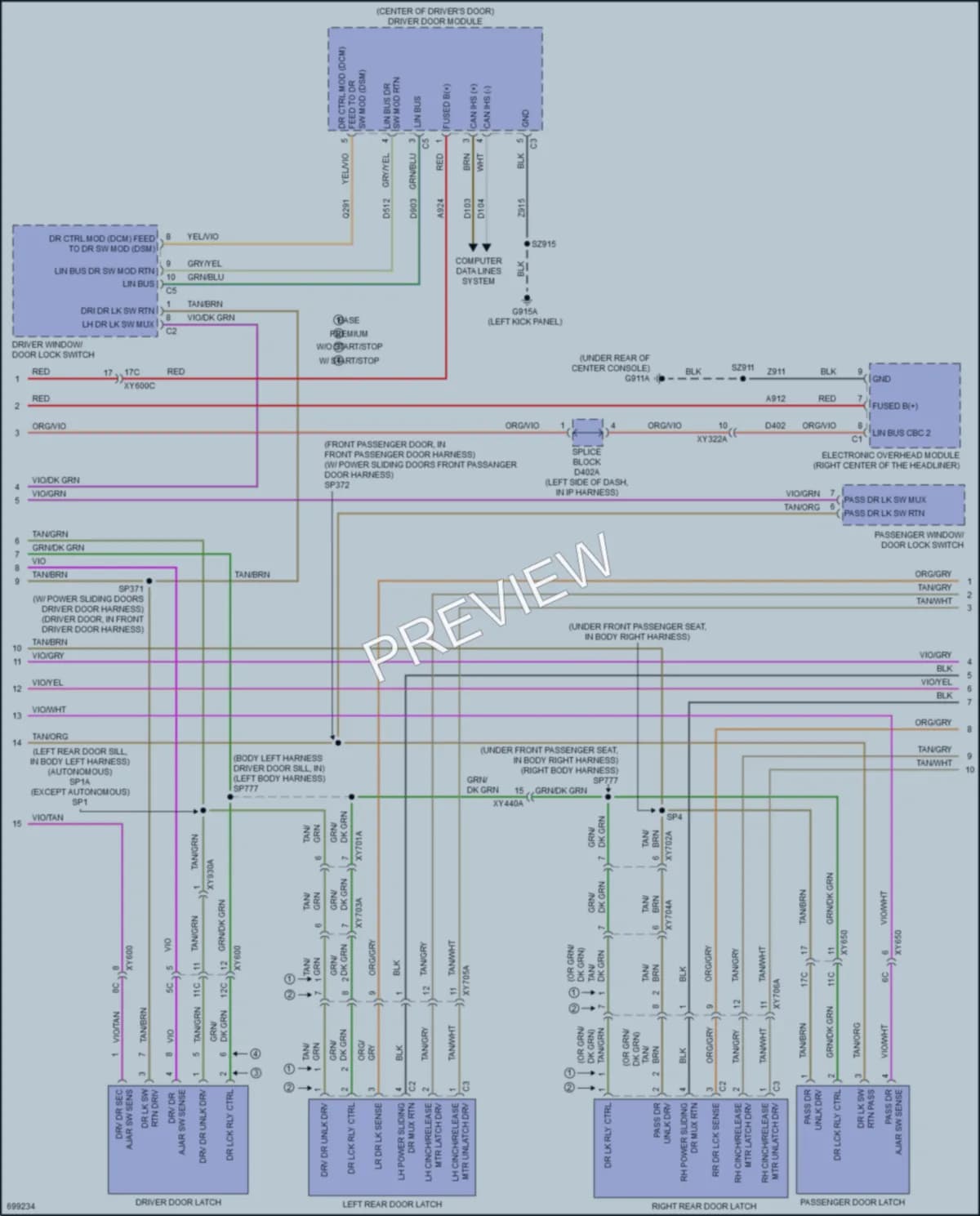 2020 Chrysler PacificaNew Power Door Locks wiring diagram preview