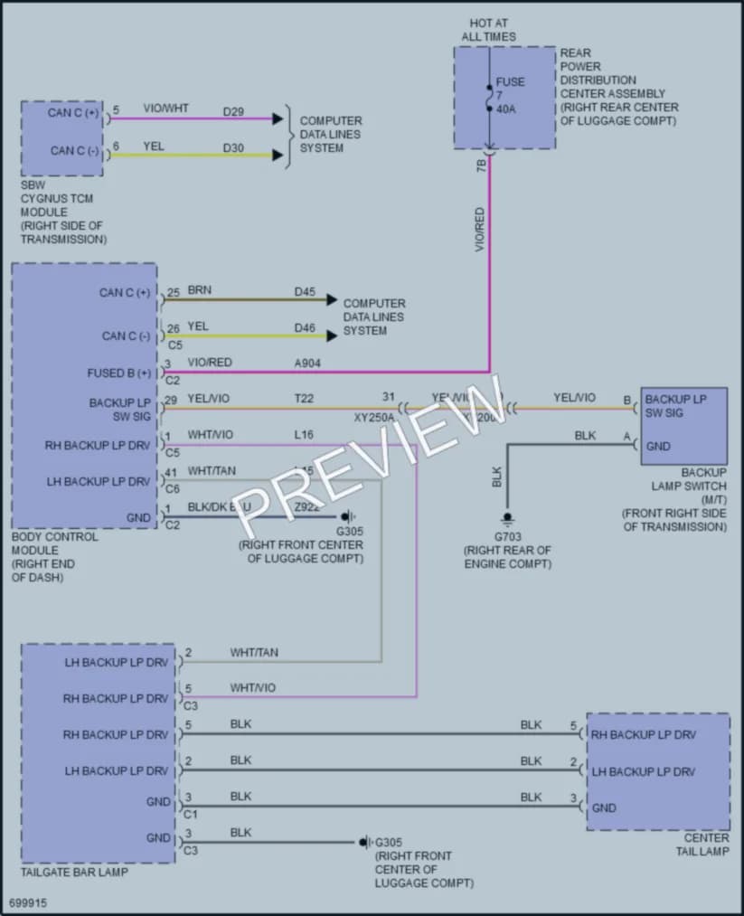 2020 Dodge Challenger Exterior Lights wiring diagram preview