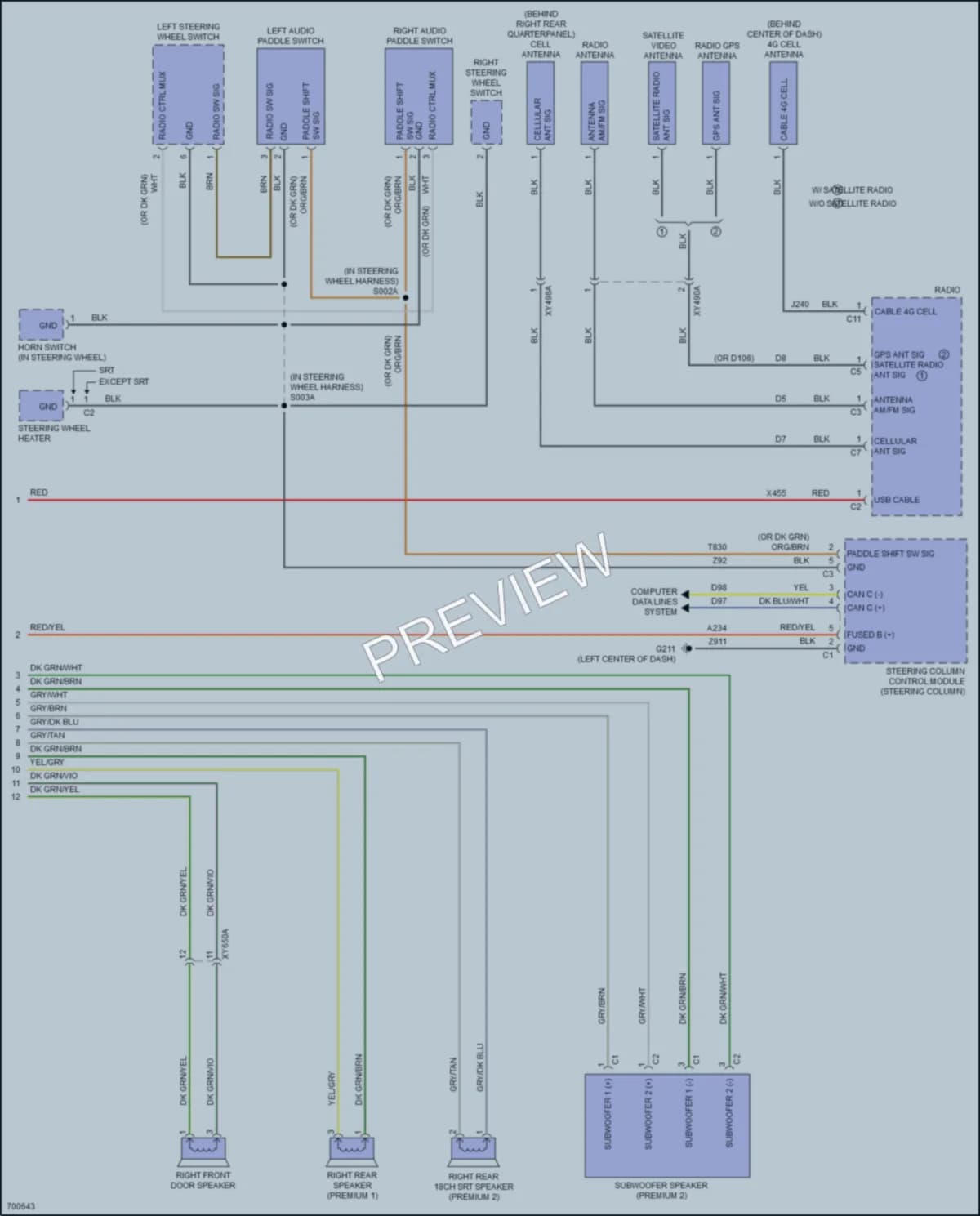 2020 Dodge Challenger Radio wiring diagram preview