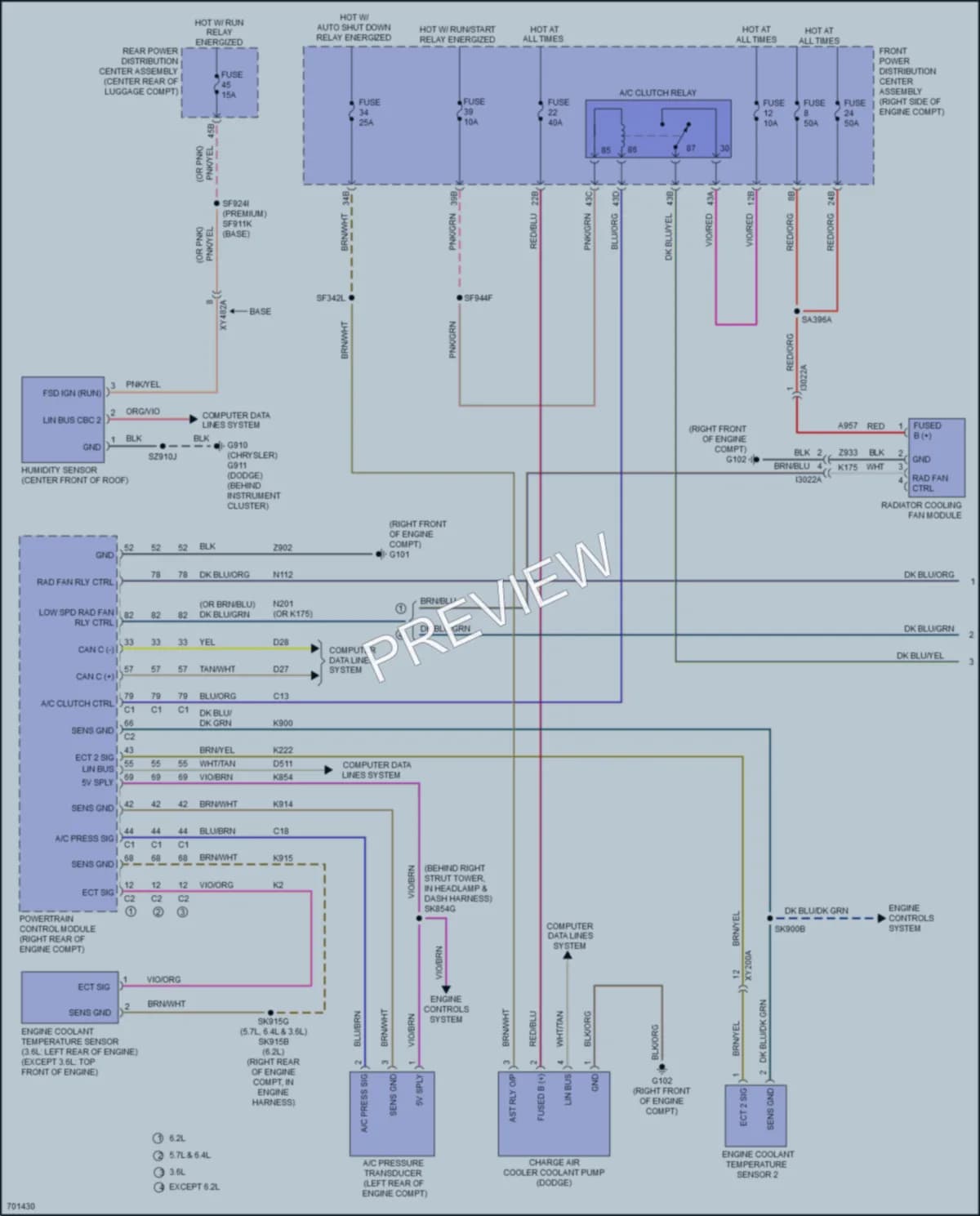 2020 Dodge Charger Cooling Fan wiring diagram preview