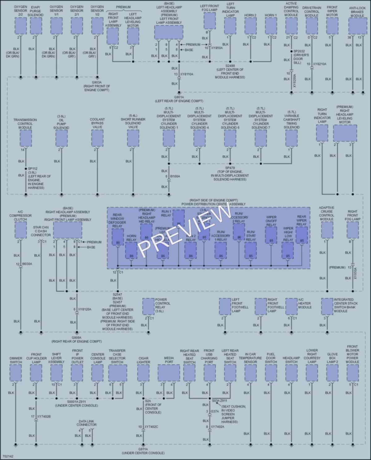 2020 Dodge DurangoPursuit Ground Distribution wiring diagram preview