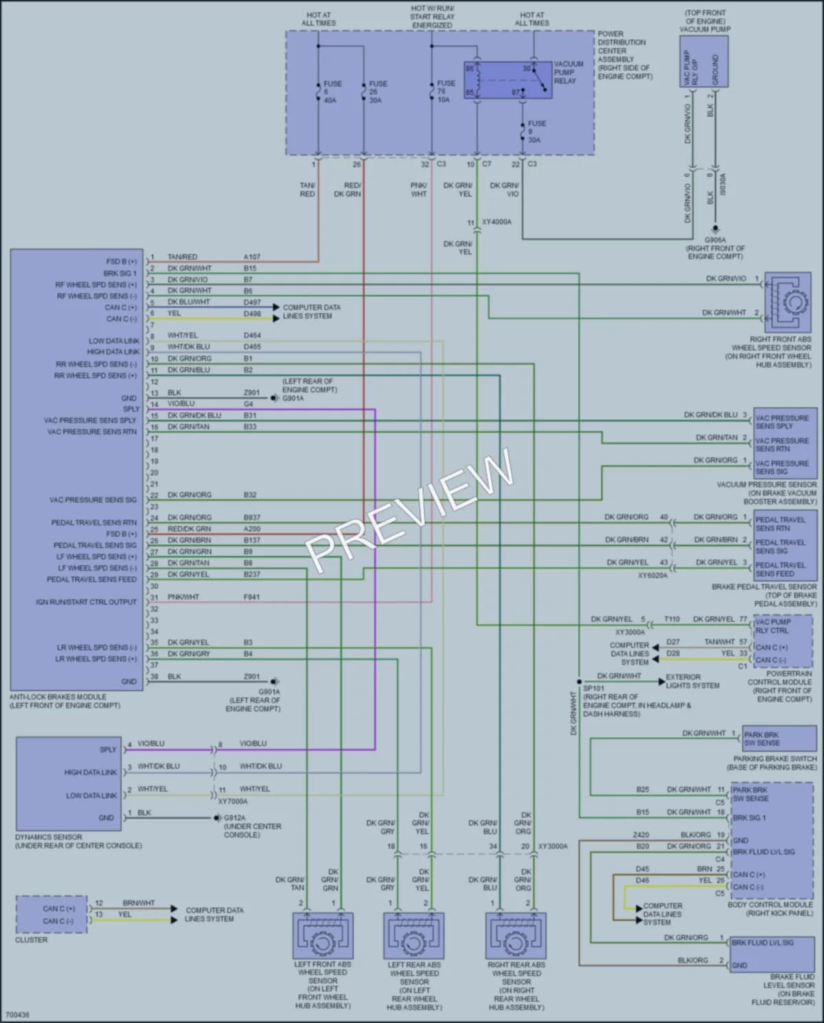 2020 Dodge DurangoSpecialService Anti Lock Brakes wiring diagram preview