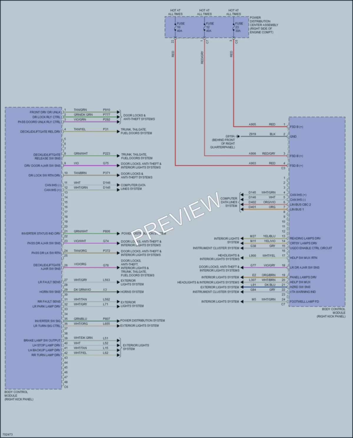 2020 Dodge DurangoSpecialService Body Control Modules wiring diagram preview