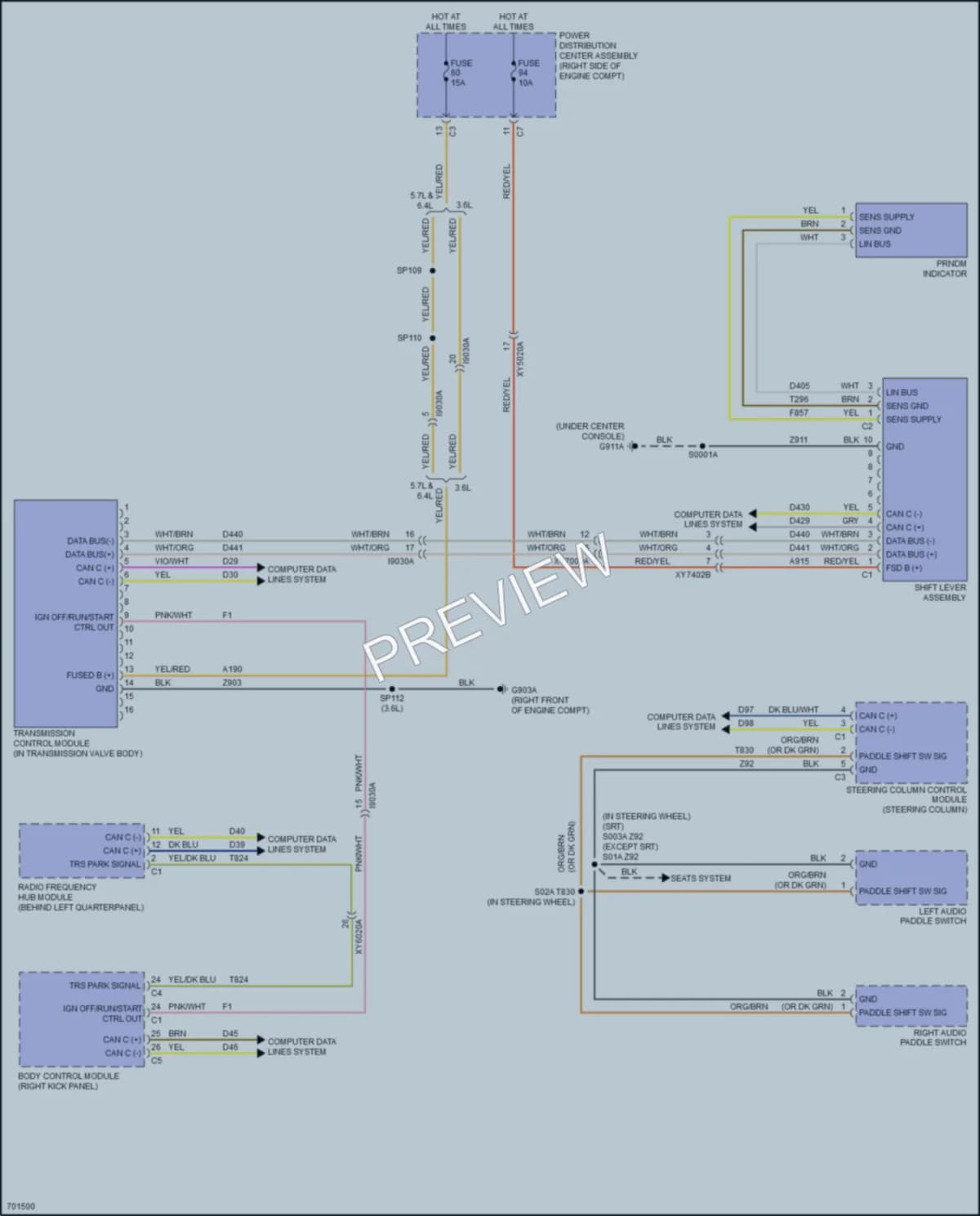 2020 Dodge DurangoSpecialService Transmission wiring diagram preview