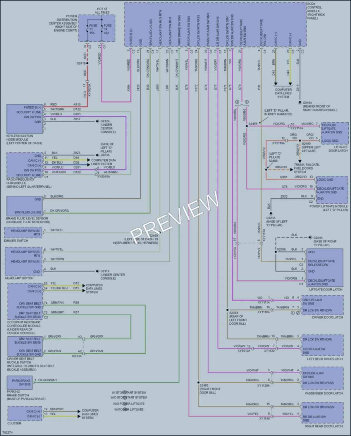 2020 Dodge DurangoSpecialService Warning Systems wiring diagram preview
