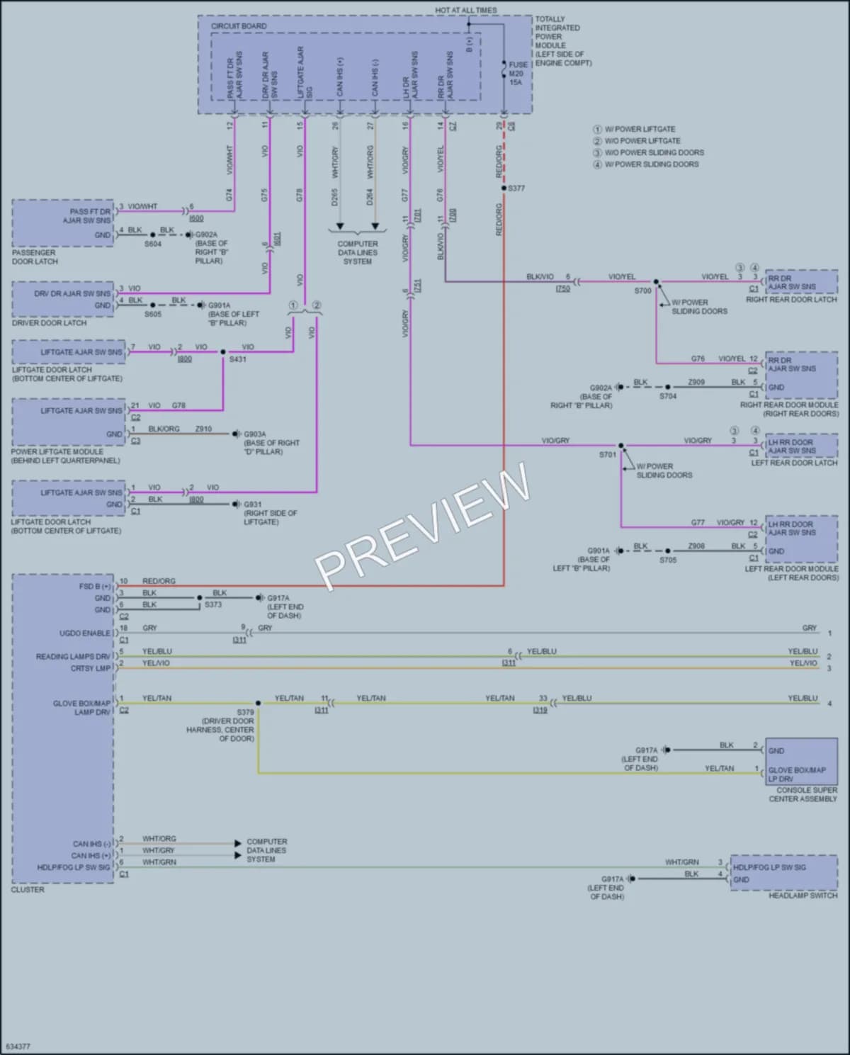 2020 Dodge GrandCaravan Interior Lights wiring diagram preview