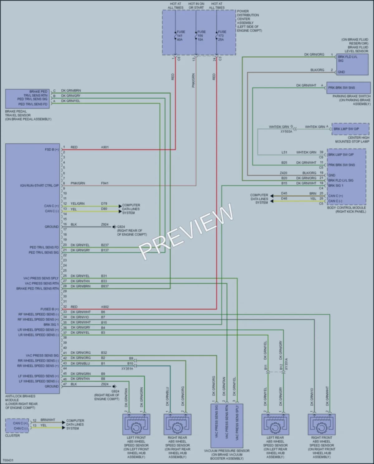 2020 Dodge Journey Anti Lock Brakes wiring diagram preview