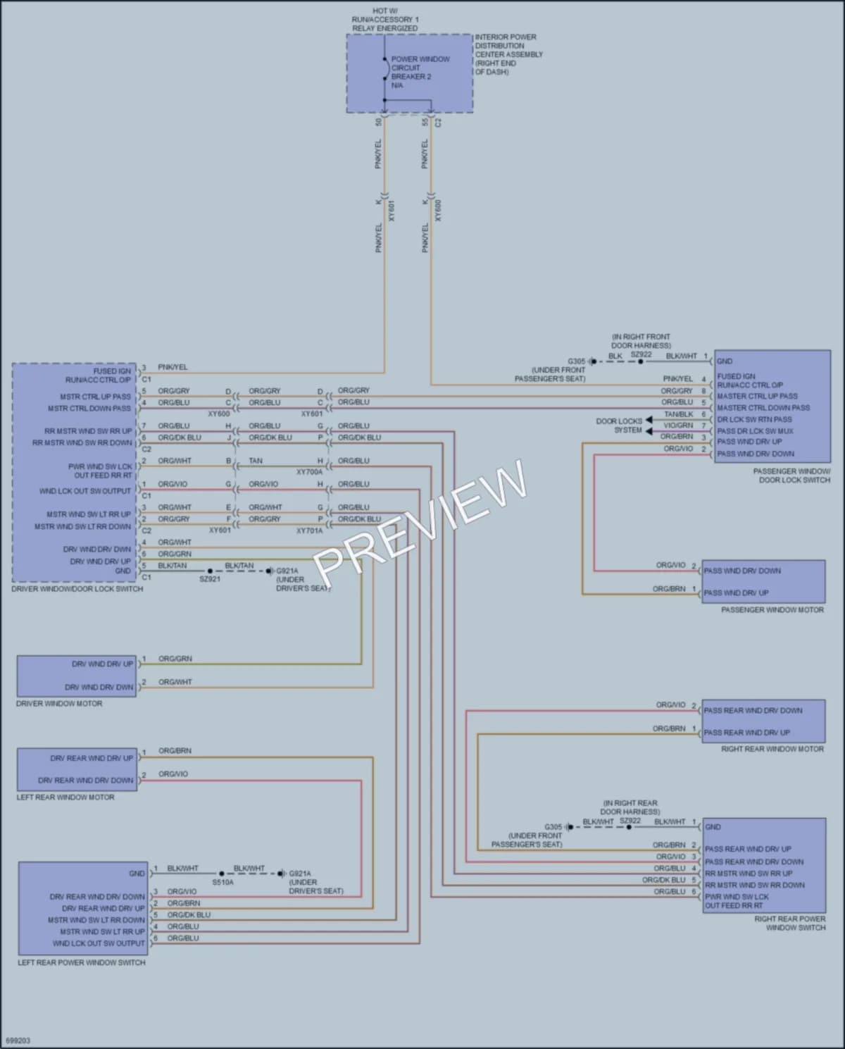 2020 Dodge Journey Power Windows wiring diagram preview