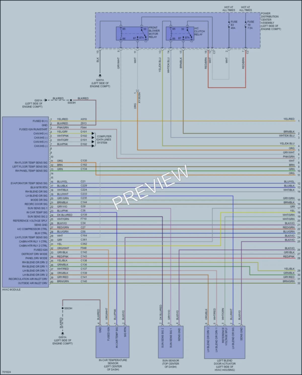 2020 Fiat 500X Air Conditioning wiring diagram preview