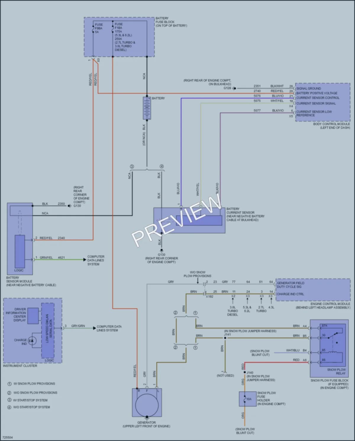2020 GMC 1500SierraDenali Starting Charging wiring diagram preview