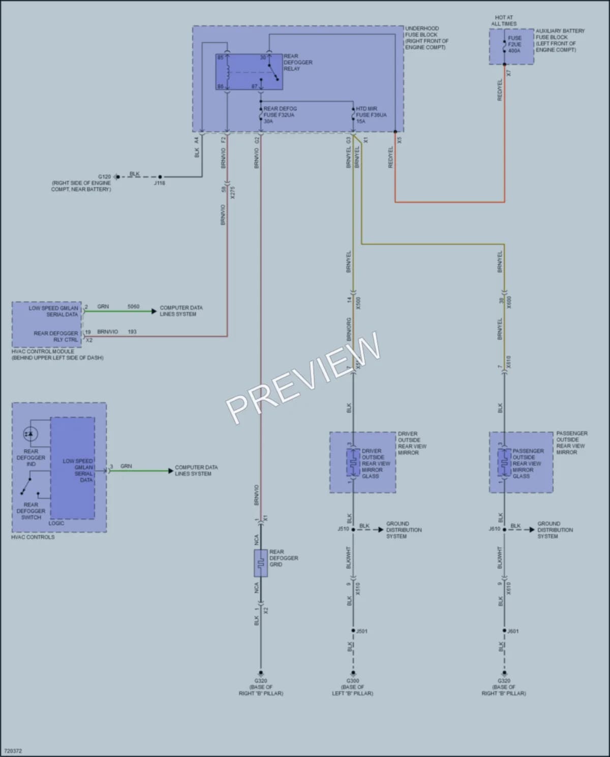 2020 GMC 2500HDSierra Defoggers wiring diagram preview