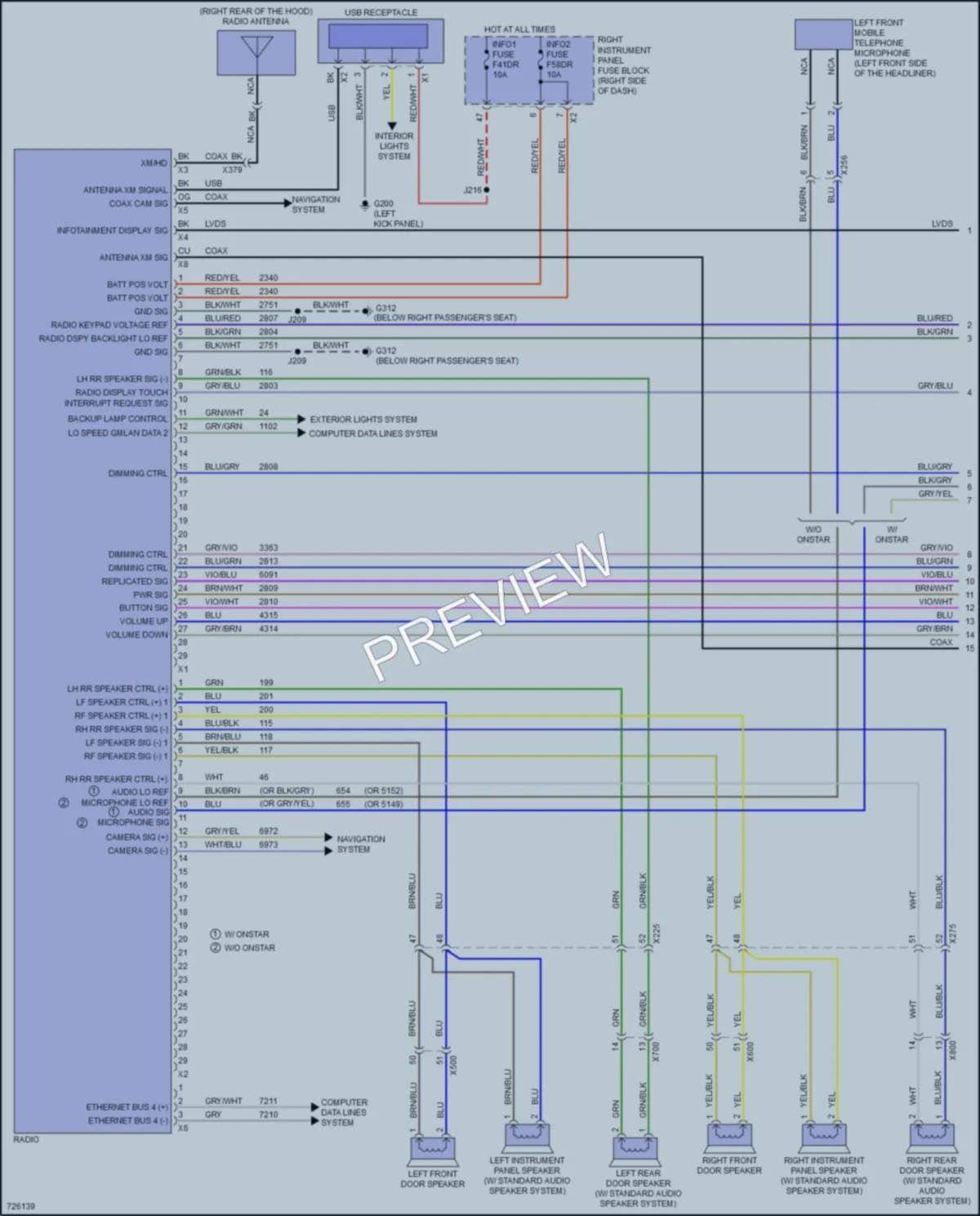 2020 GMC 2500HDSierra Radio wiring diagram preview