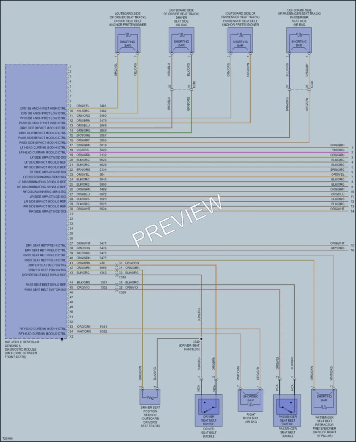 2020 GMC 2500HDSierra Supplemental Restraints wiring diagram preview