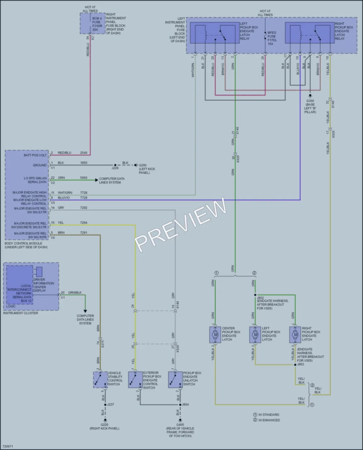 2020 GMC 2500HDSierra Trunk Tailgate Fuel Door wiring diagram preview