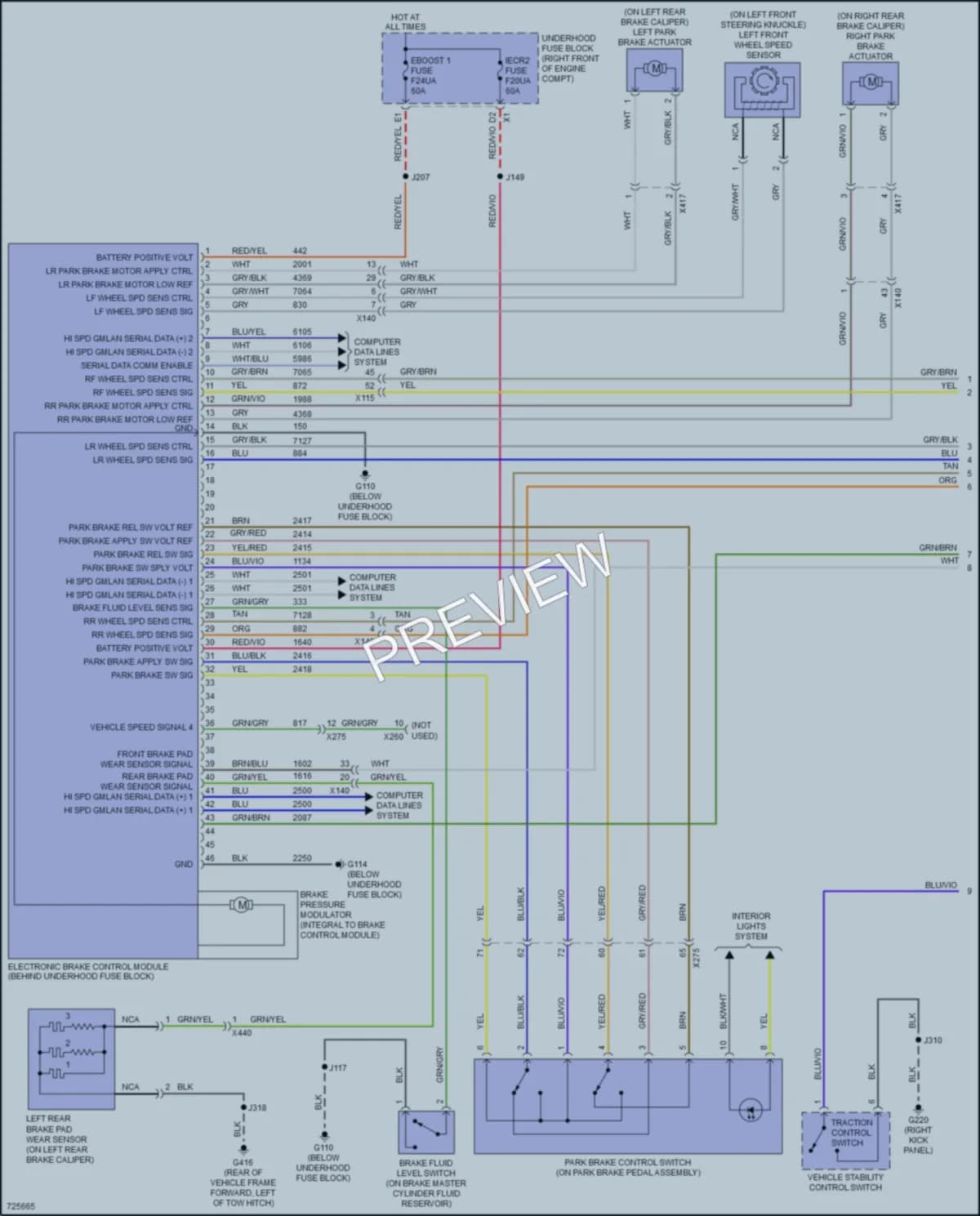 2020 GMC 3500HDSierra Anti Lock Brakes wiring diagram preview