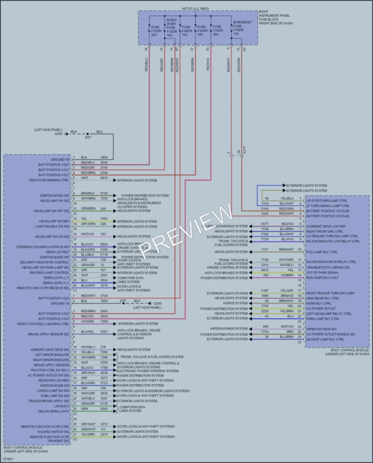 2020 GMC 3500HDSierra Body Control Modules wiring diagram preview