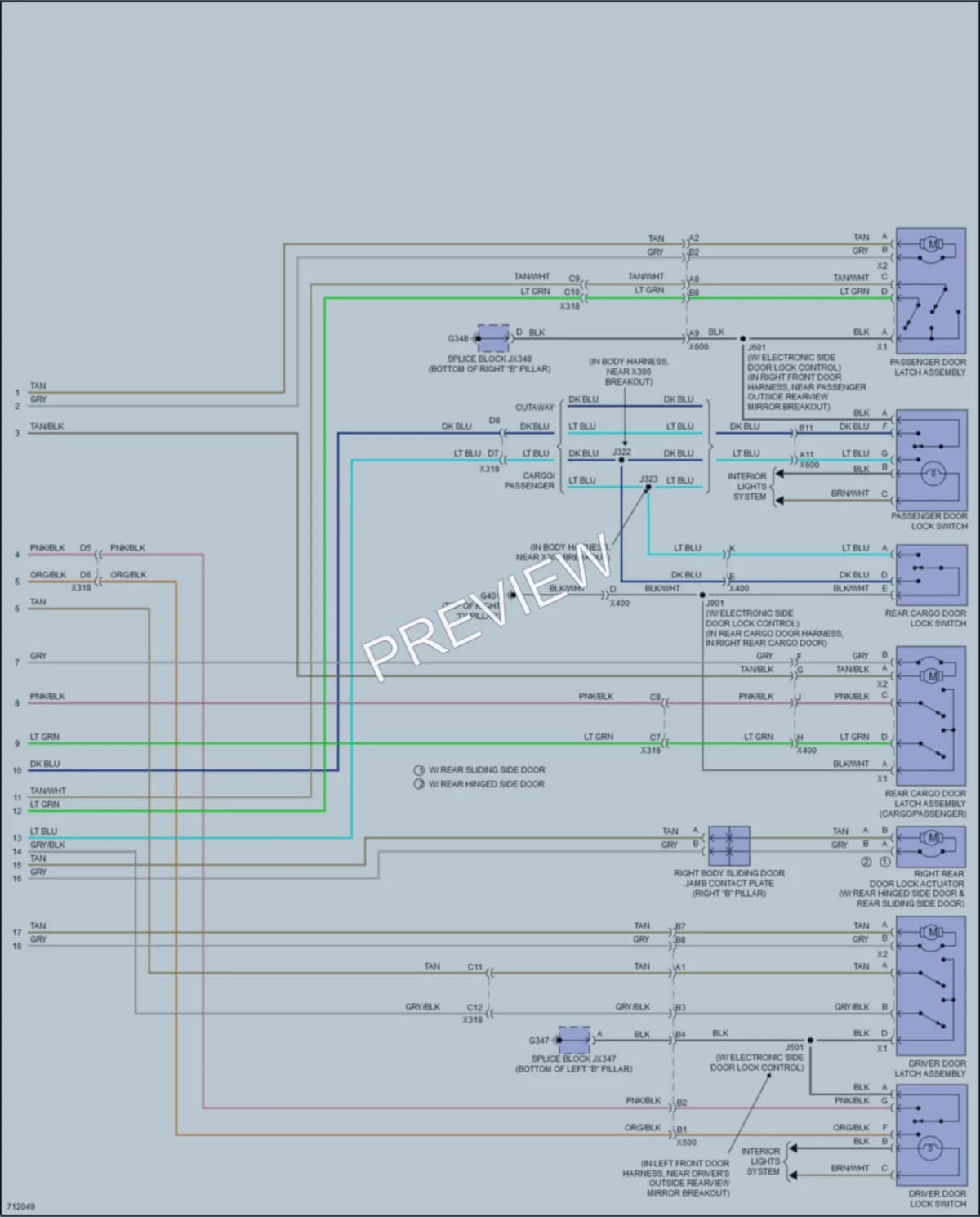 2020 GMC 3500Savana Anti Theft wiring diagram preview