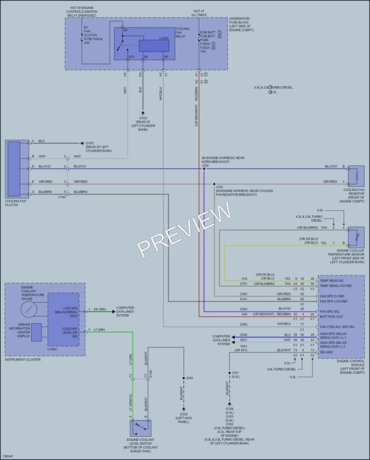 2020 GMC 3500Savana Cooling Fan wiring diagram preview
