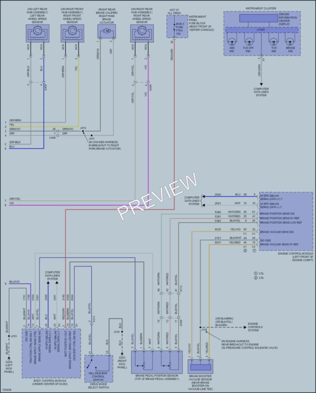 2020 GMC Acadia Anti Lock Brakes wiring diagram preview