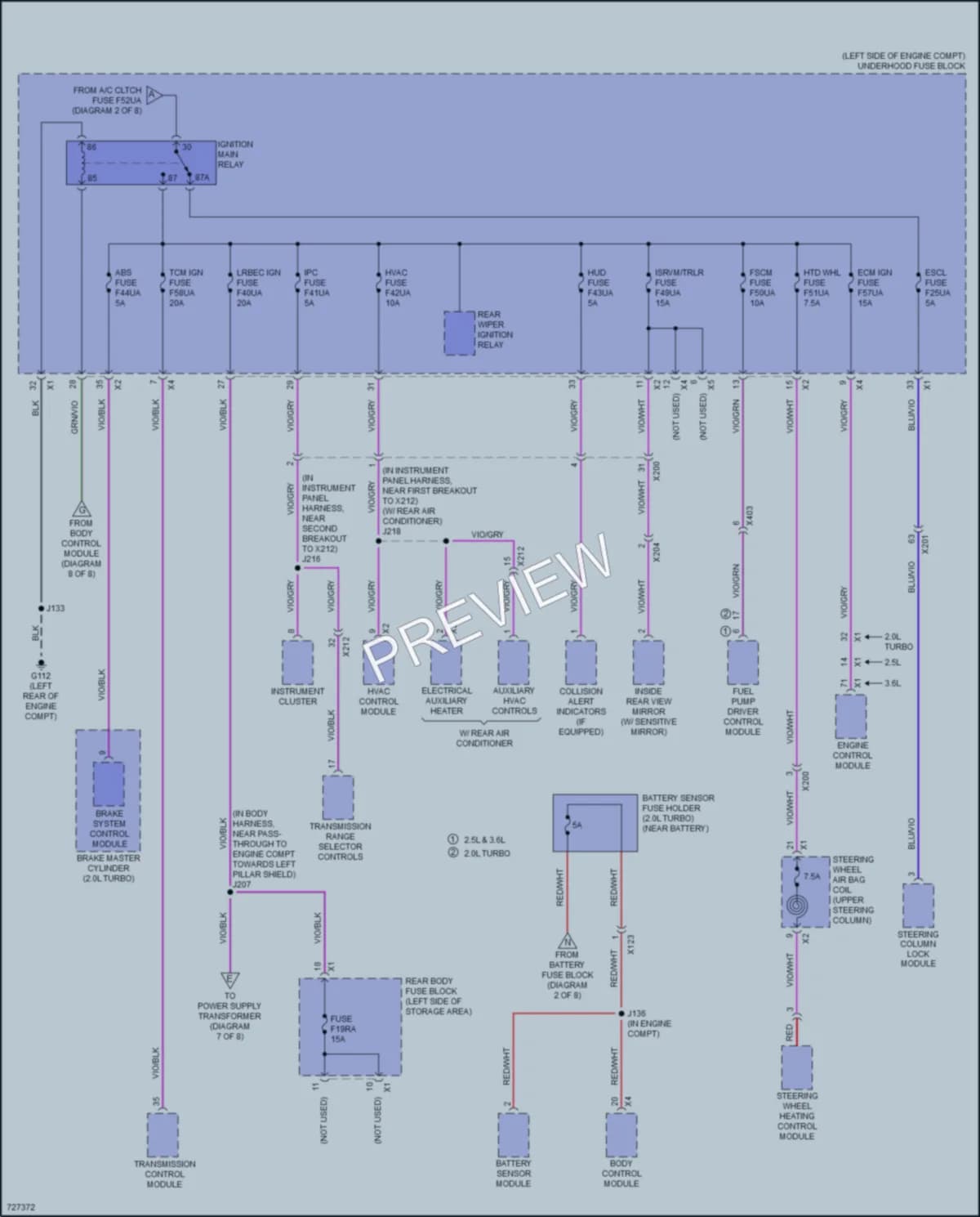 2020 GMC Acadia Power Distribution wiring diagram preview