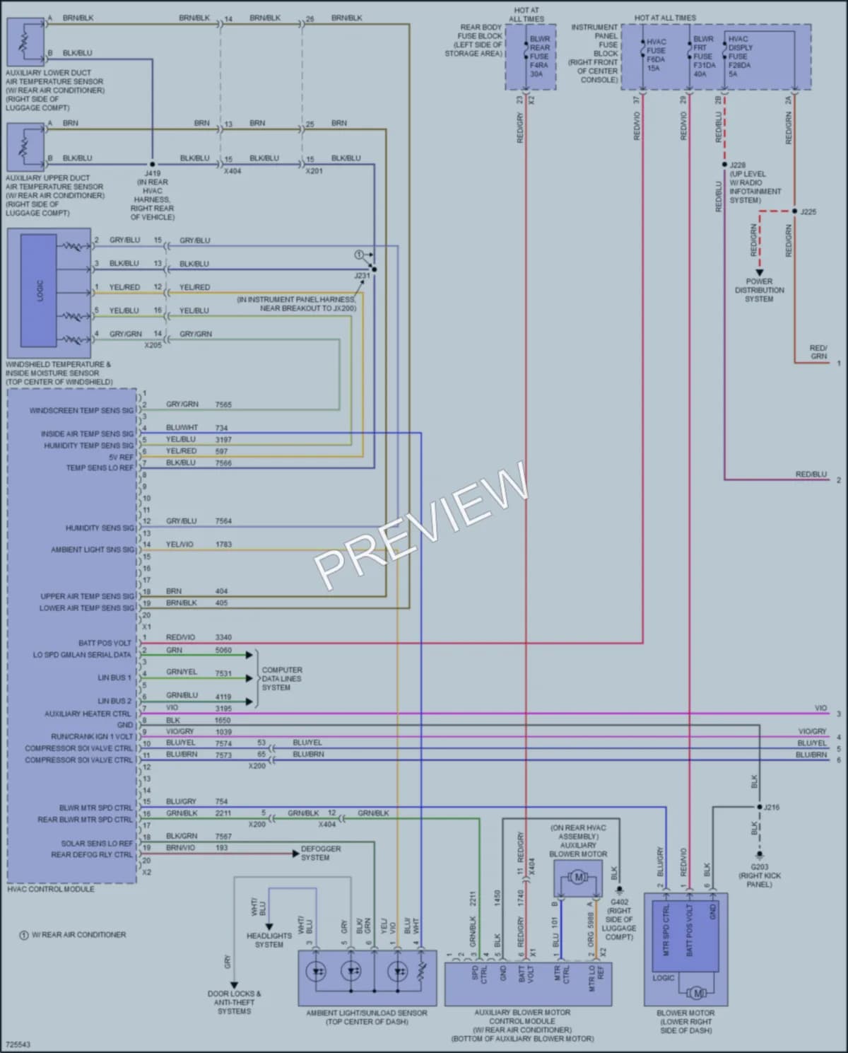 2020 GMC AcadiaDenali Air Conditioning wiring diagram preview