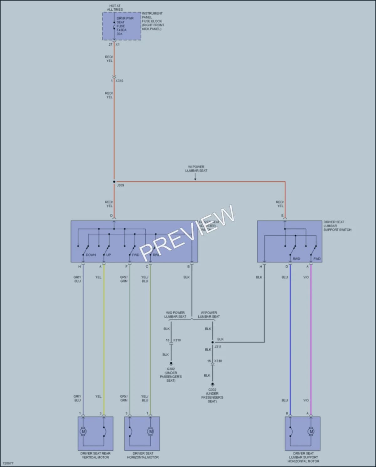 2020 GMC Canyon Power Seats wiring diagram preview