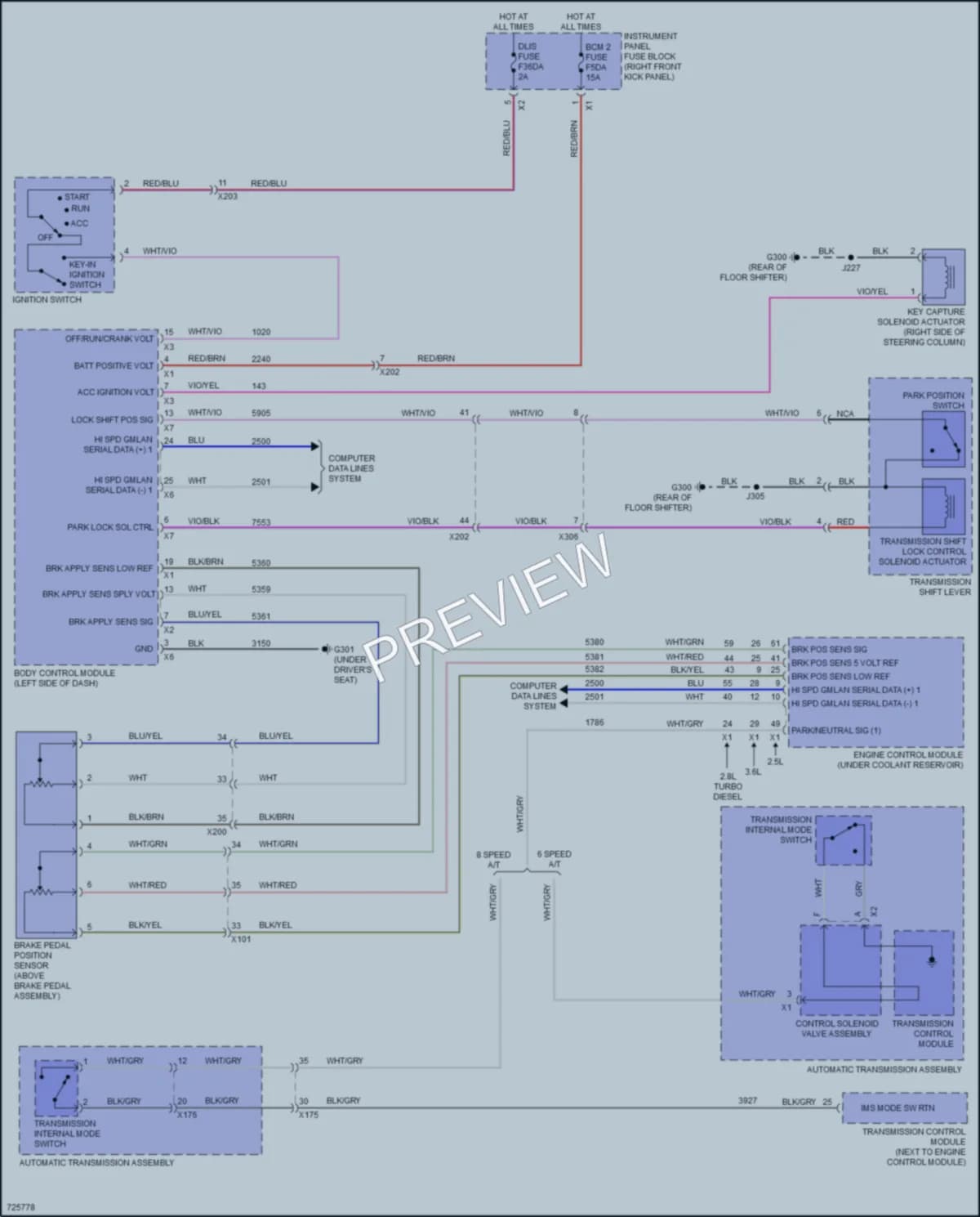 2020 GMC Canyon Shift Interlock wiring diagram preview