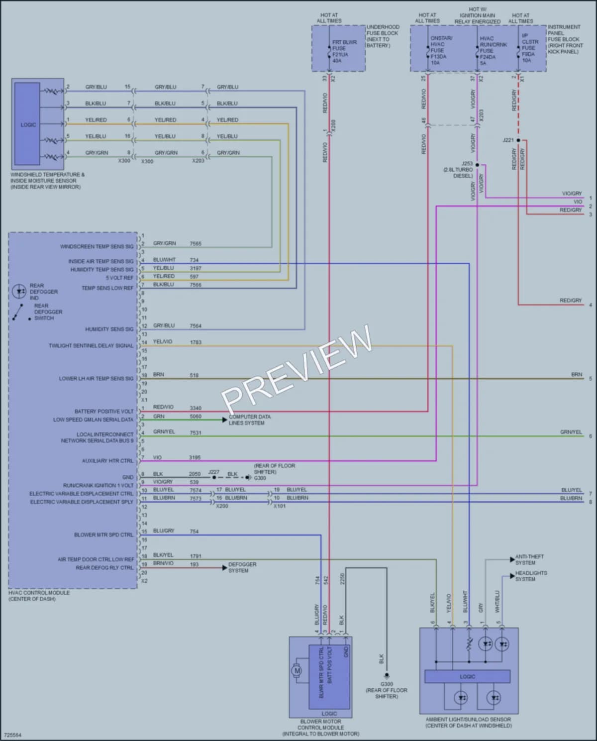 2020 GMC CanyonDenali Air Conditioning wiring diagram preview