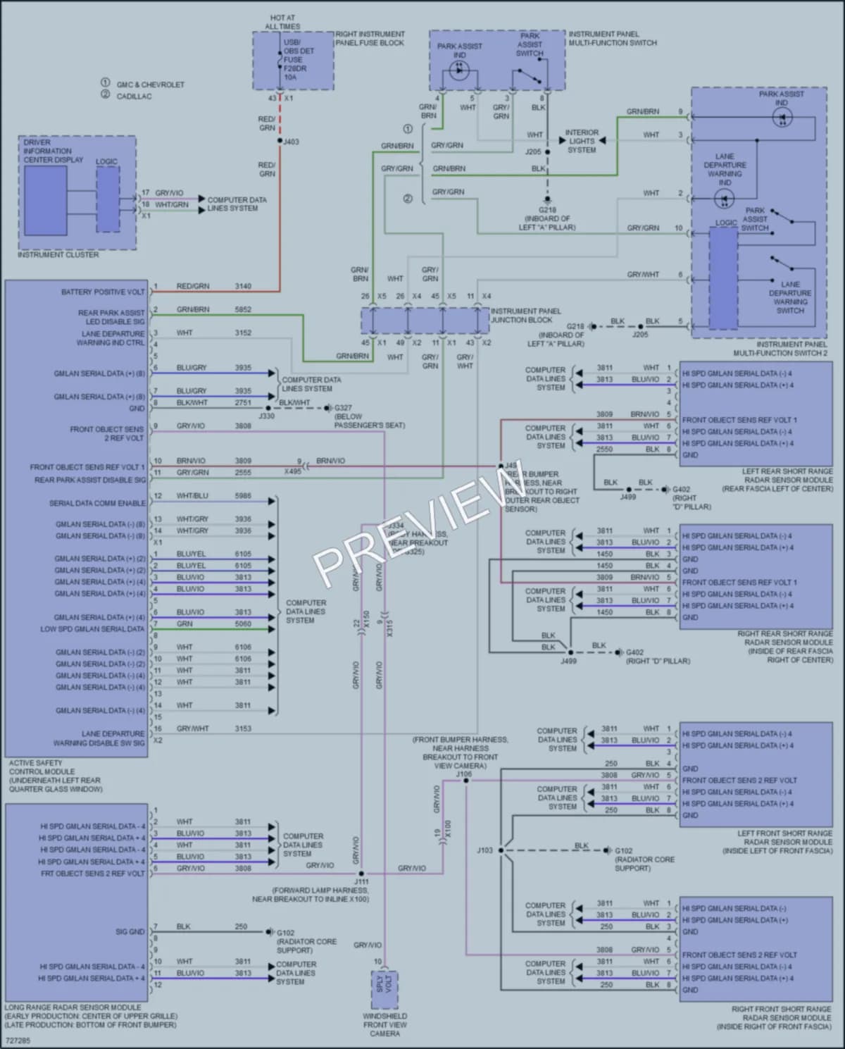 2020 GMC YukonDenali Instrument Cluster wiring diagram preview