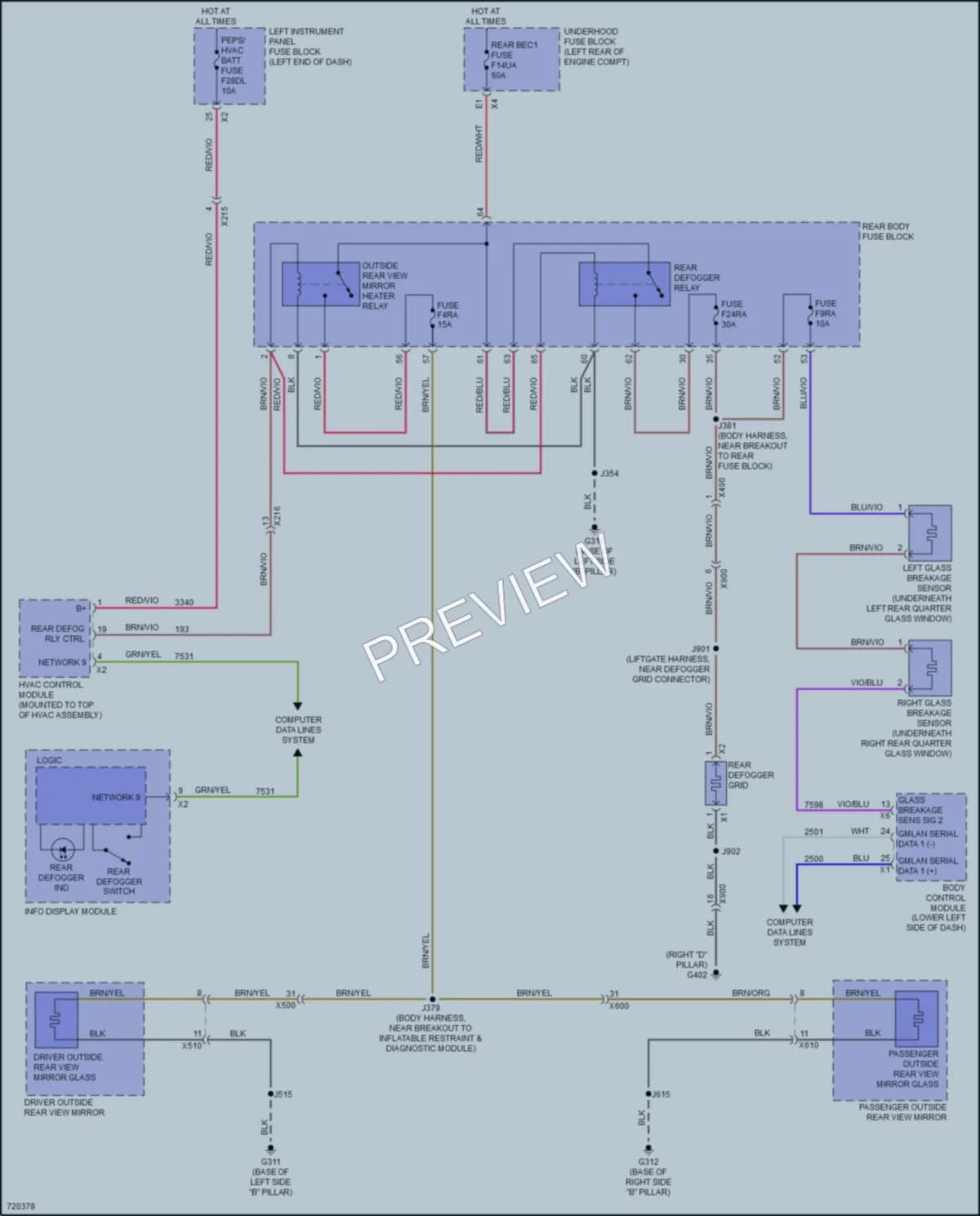 2020 GMC YukonXL Defoggers wiring diagram preview