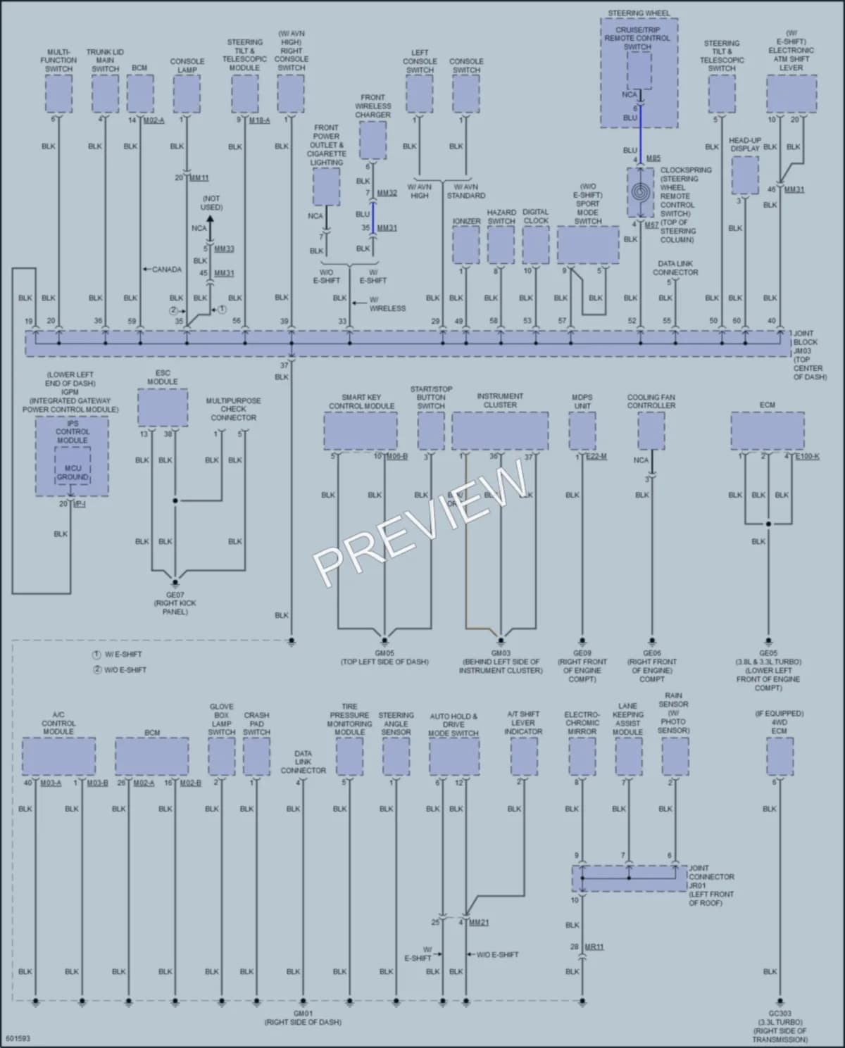 2020 Genesis G80 Ground Distribution wiring diagram preview