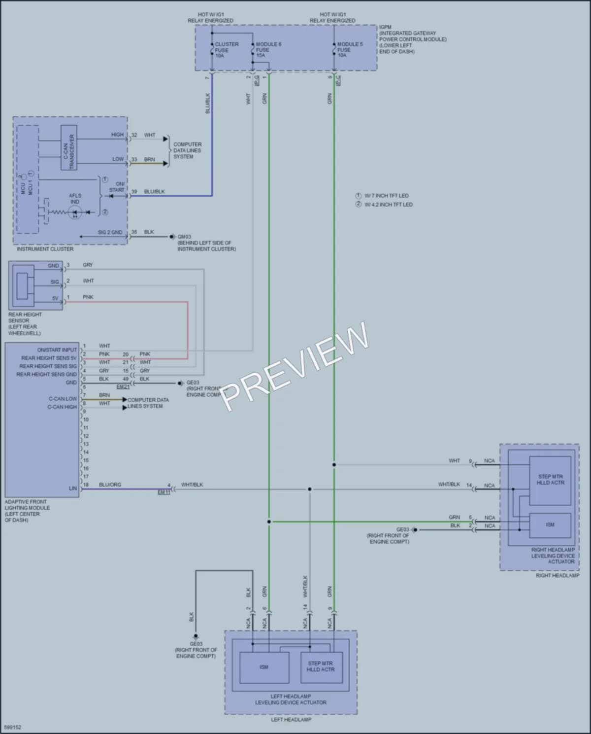 2020 Genesis G80 Headlights wiring diagram preview