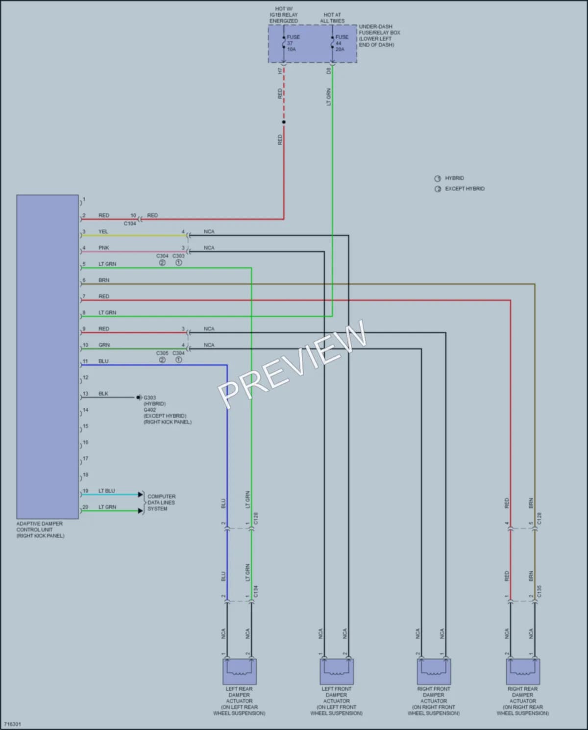2020 Honda Accord Electronic Suspension wiring diagram preview