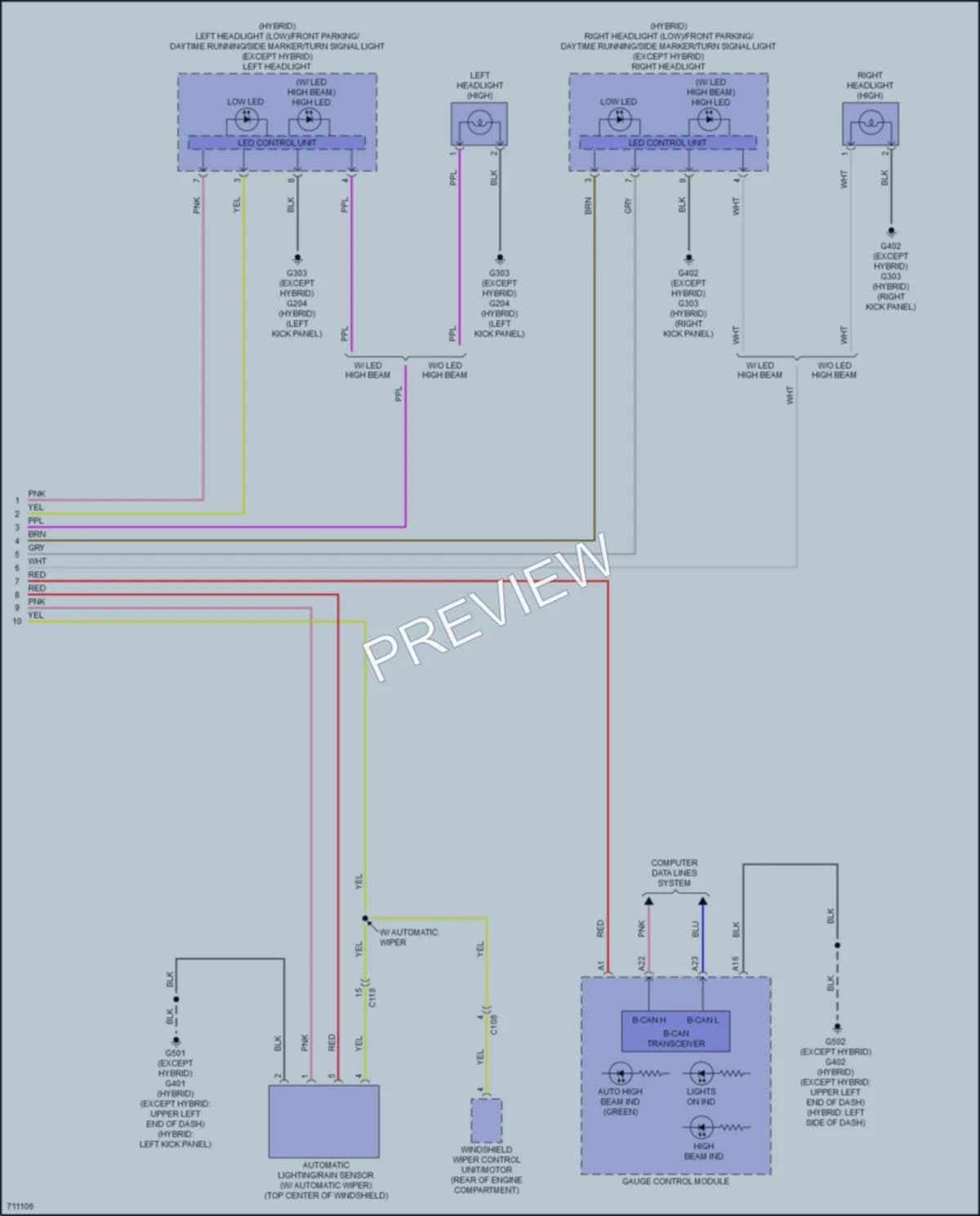 2020 Honda Accord Headlights wiring diagram preview