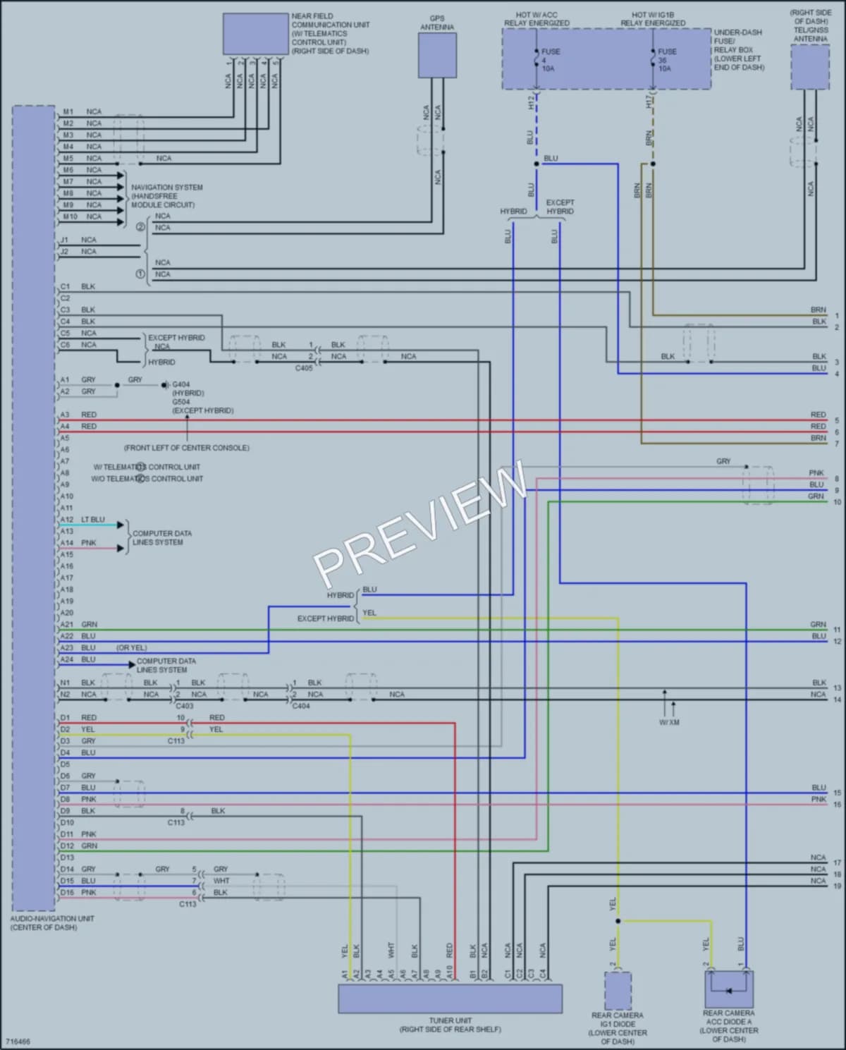 2020 Honda Accord Radio wiring diagram preview