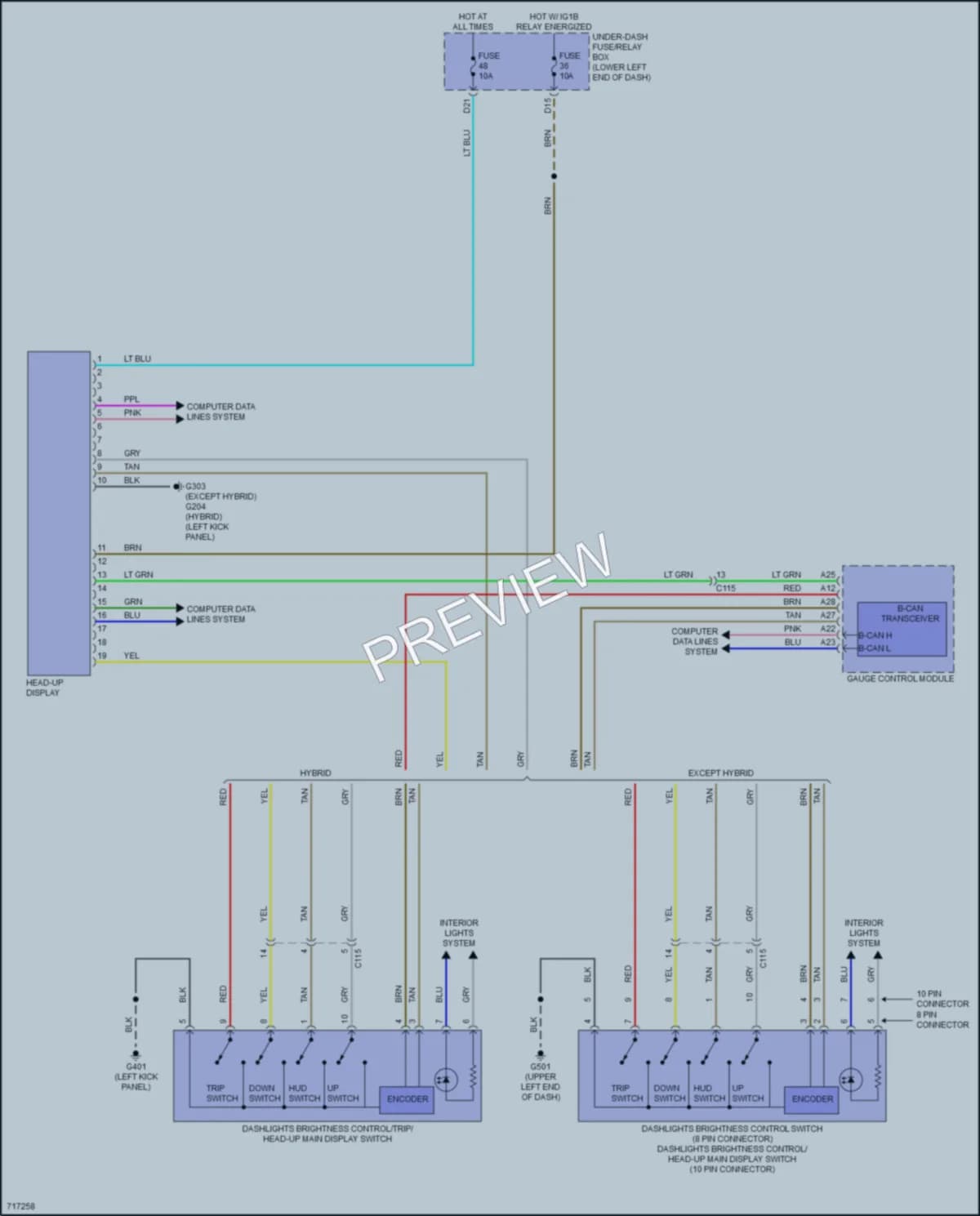 2020 Honda AccordHybrid Instrument Cluster wiring diagram preview