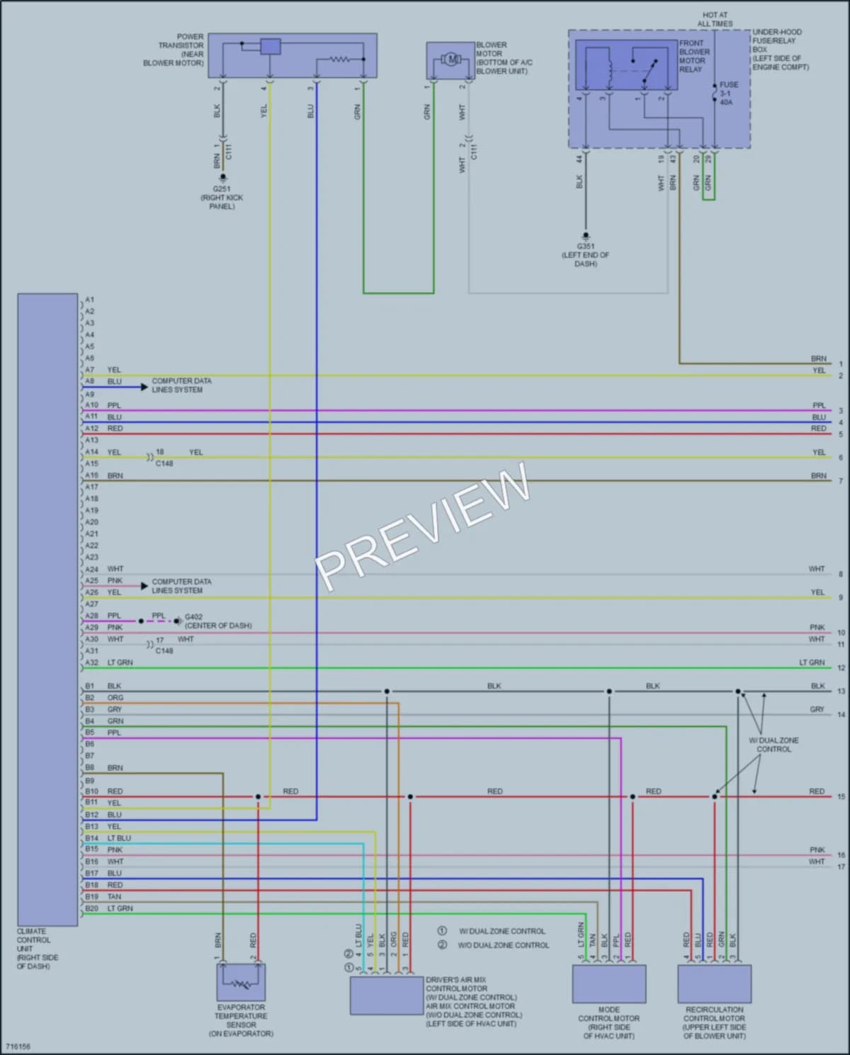 2020 Honda CRV Air Conditioning wiring diagram preview