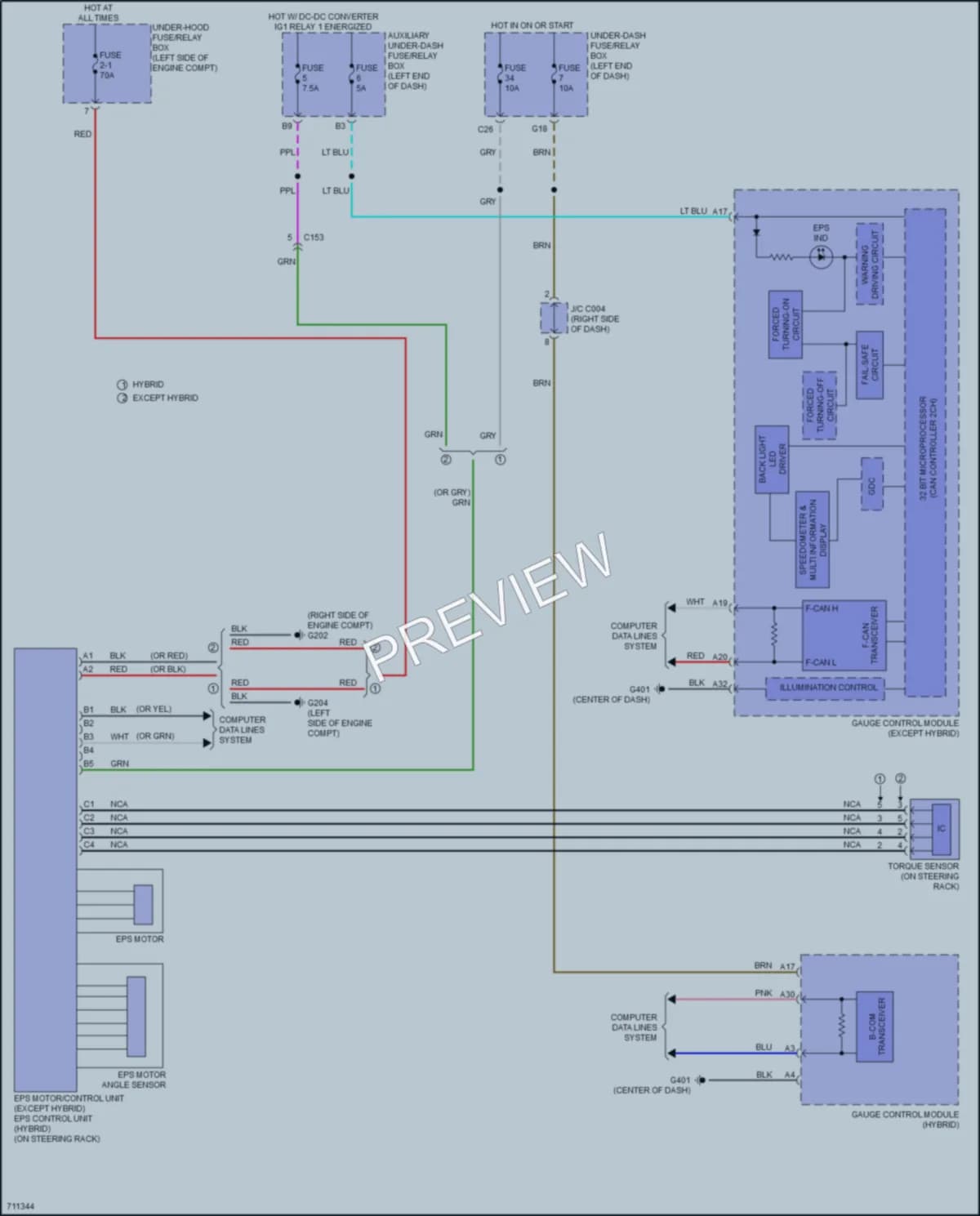 2020 Honda CRV Electronic Power Steering wiring diagram preview