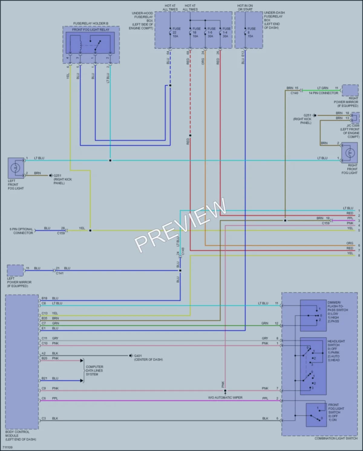 2020 Honda CRV Headlights wiring diagram preview