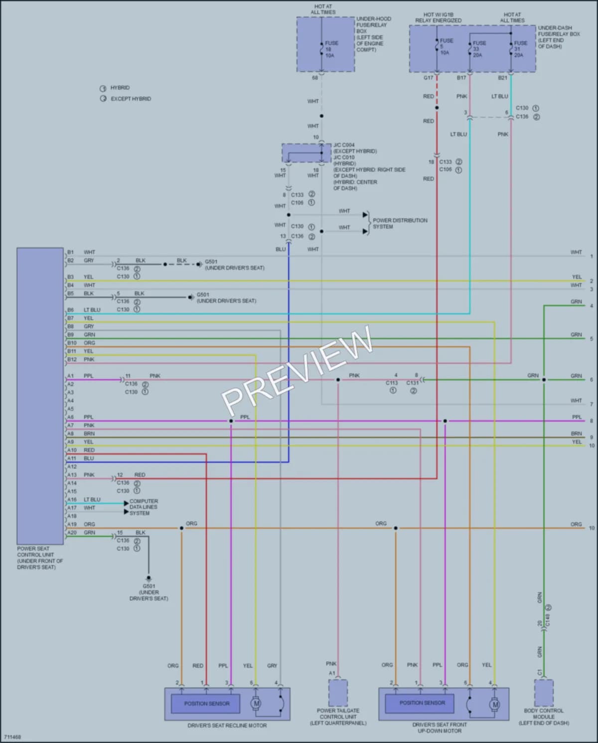 2020 Honda CRV Memory Systems wiring diagram preview