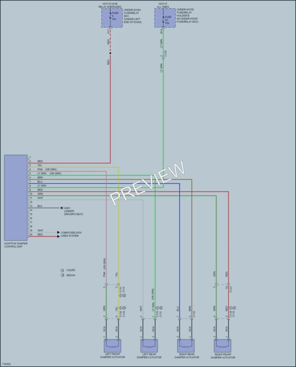 2020 Honda Civic Electronic Suspension wiring diagram preview