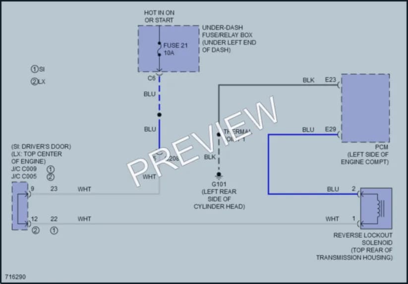 2020 Honda Civic Shift Interlock wiring diagram preview
