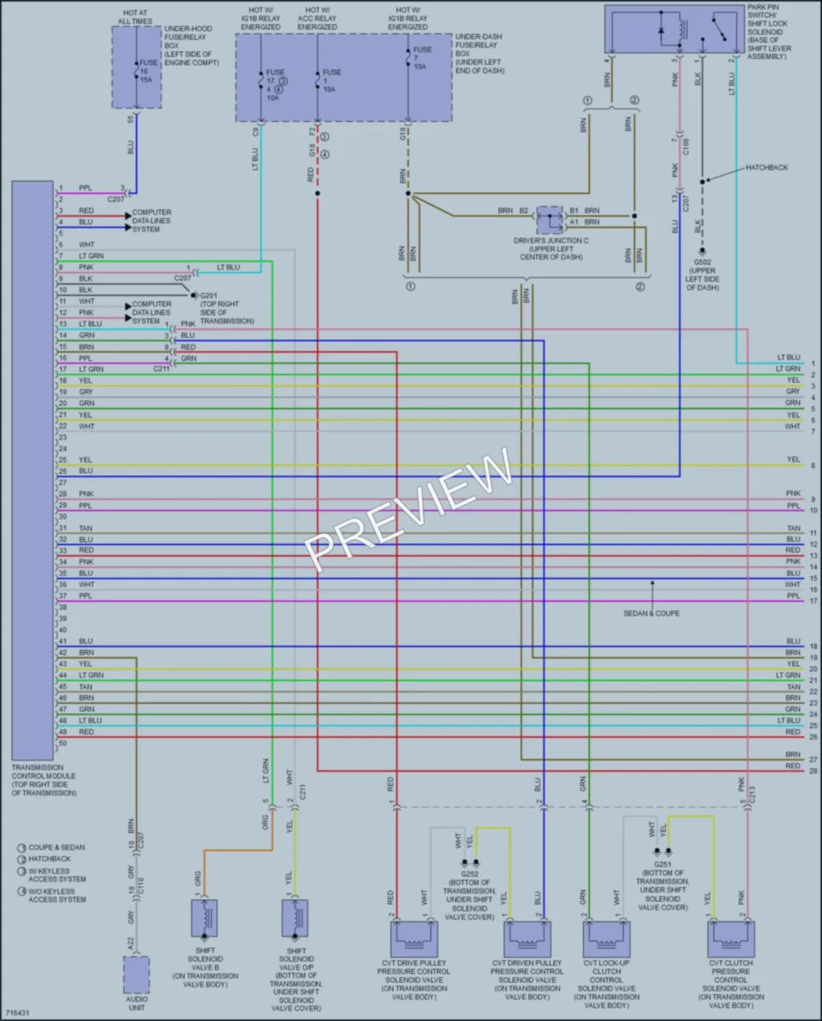 2020 Honda Civic Transmission wiring diagram preview